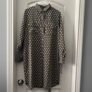 Long sleeve shirt dress from THE LOFT. Size M